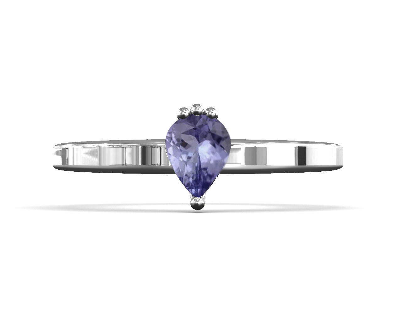 Anillo de promesa  tanzanita