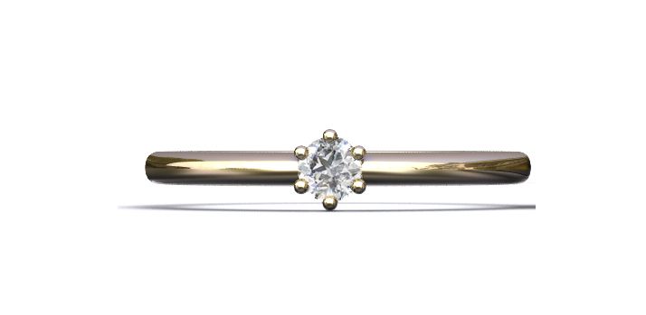Anillo de promesa  solitario