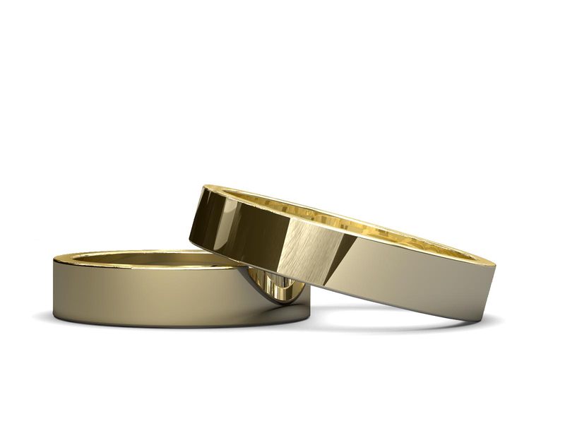 Argollas de matrimonio rectas