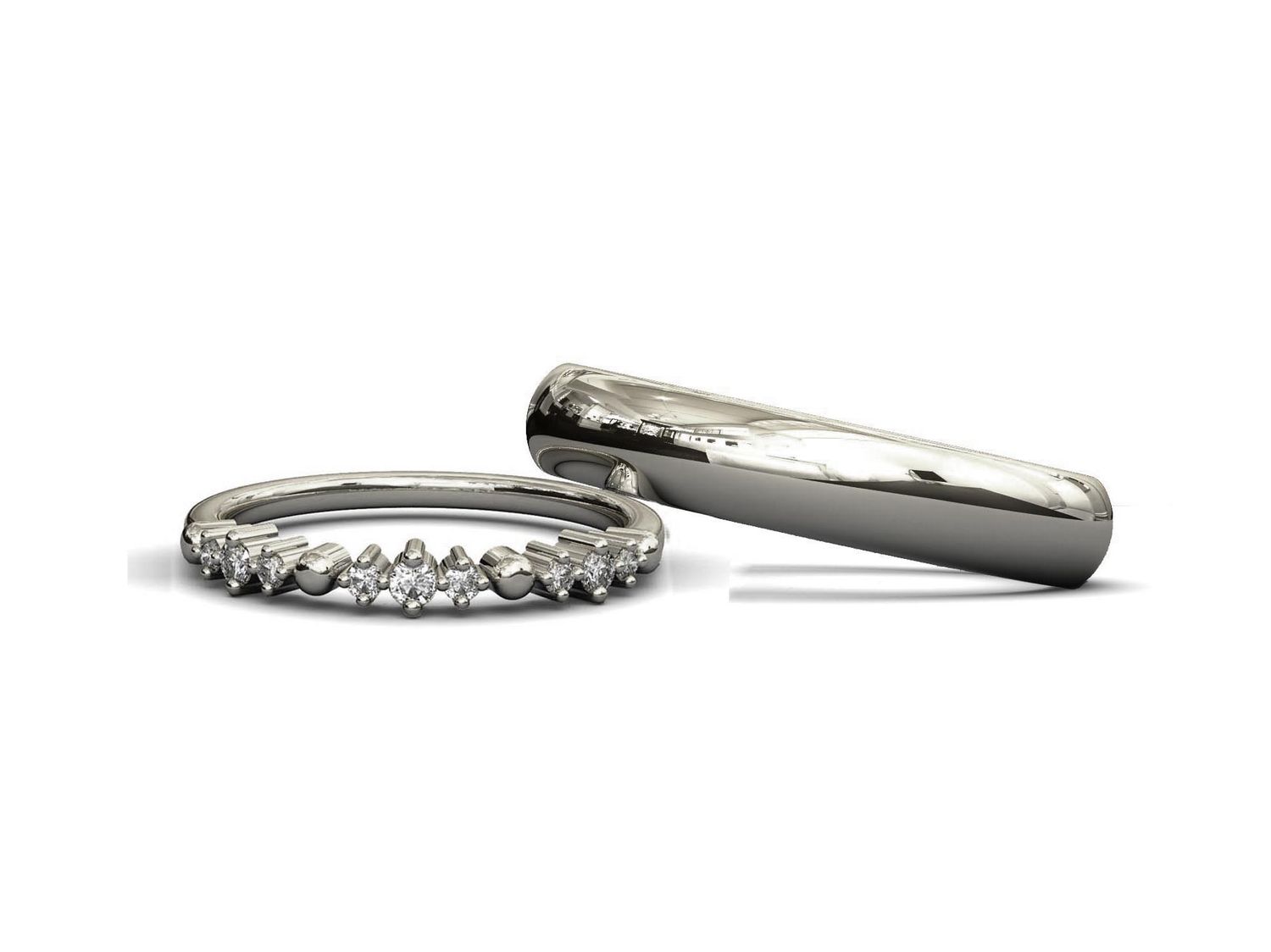 Argollas  y churumbela diamantes