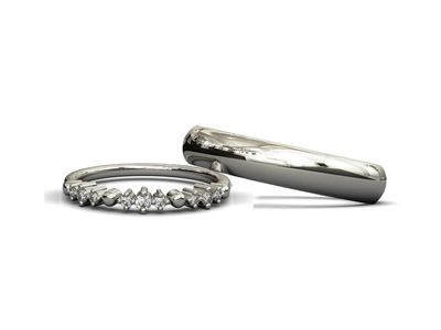 Argollas  y churumbela diamantes