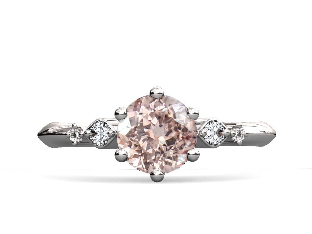 Anillo de compromiso morganita