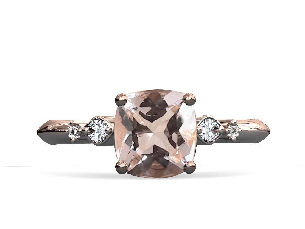 Anillo de compromiso morganita