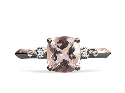 Anillo de compromiso morganita
