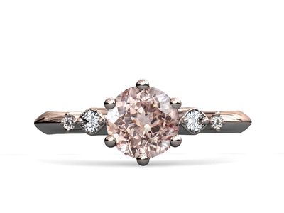 Anillo de compromiso morganita