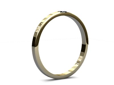 Anillo minimalista baguette  lab