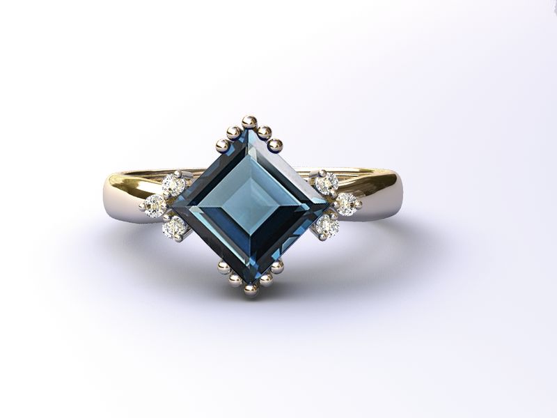 Anillo de compromiso  topacio blue London