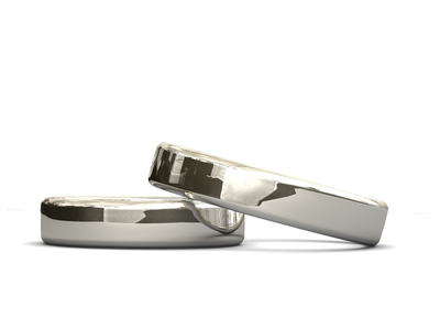 Argollas de matrimonio semi-rectas