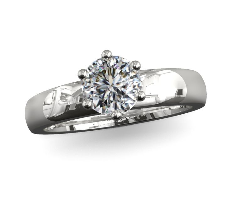 Anillo de compromiso moissanita