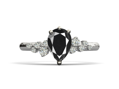 Anillo de compromiso diamante negro