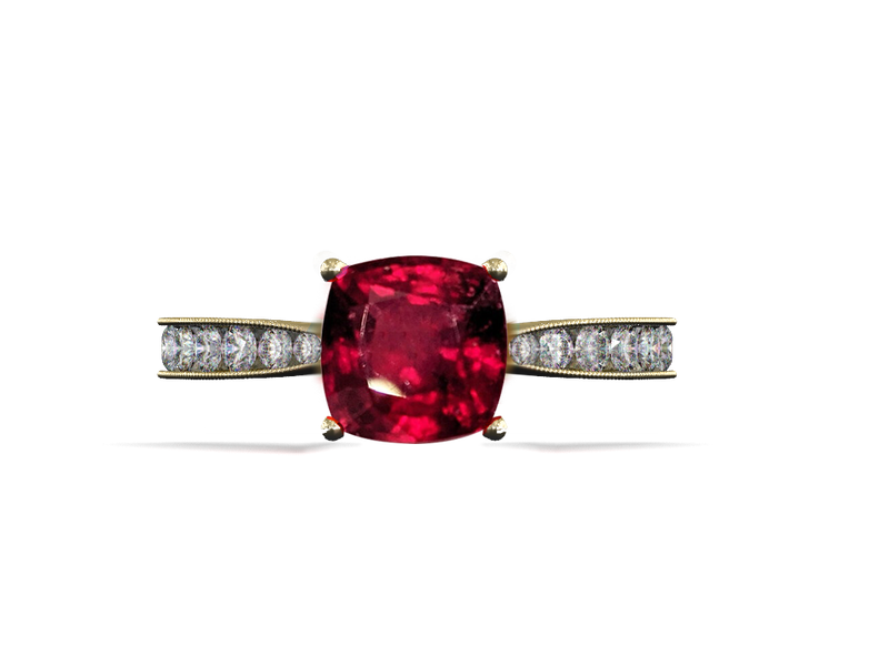 Anillo de compromiso rubi