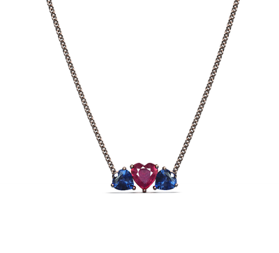 Collar zafiros y rubi