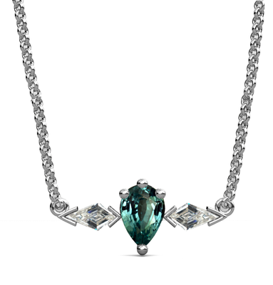 Collar diamantes y turmalina