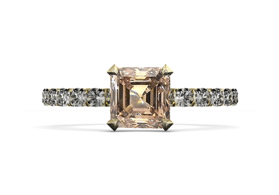 Anillo de compromiso diamante Champagne