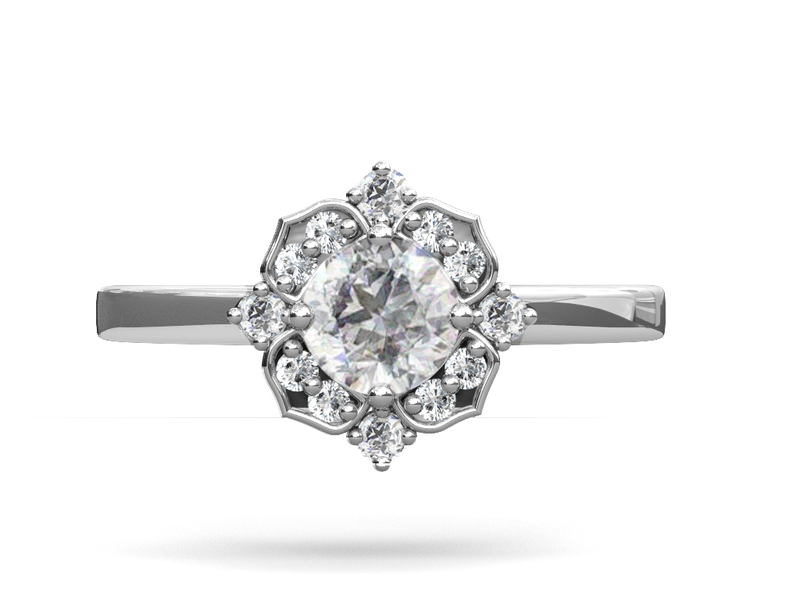 Anillo de compromiso diamante