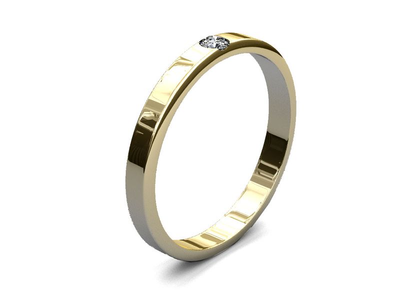 Anillo minimalista diamante lab