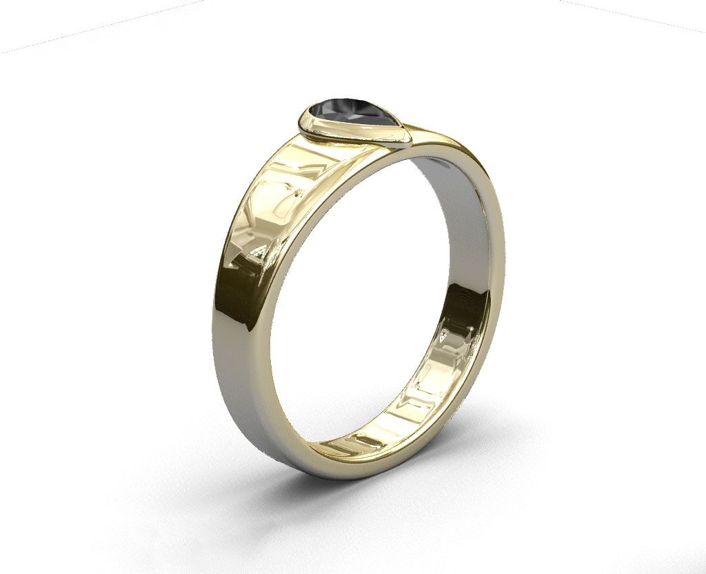 Anillo de compromiso hombre diamantes pera