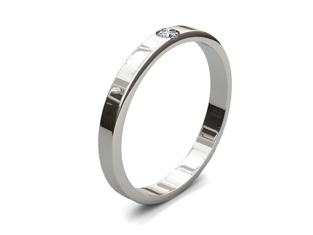 Anillo minimalista diamante lab