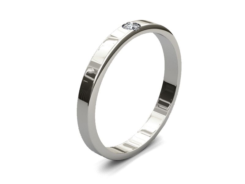 Anillo minimalista diamante lab