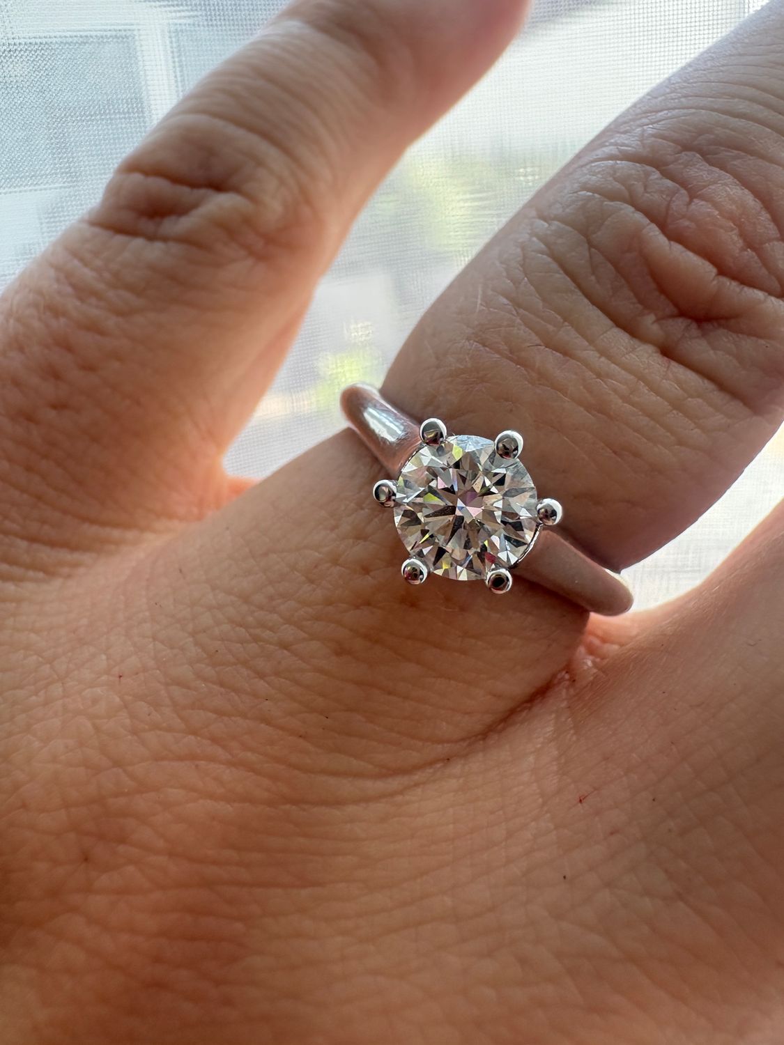Anillo de compromiso solitario diamante lab