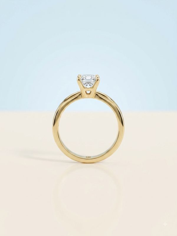 Anillo de compromiso solitario moissanita