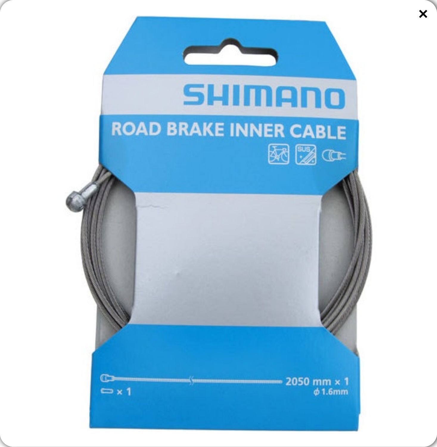 Road Sus Stainless Steel Brake Inner Cable, 1.6mm X 2050mm
