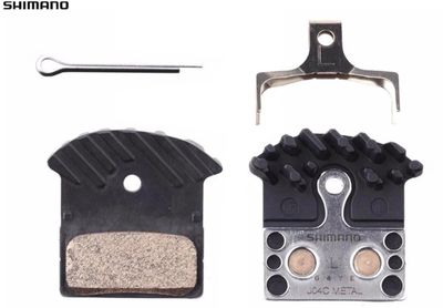 Shimano J04C Metal Disc Brake Pads and Spring with Fin- XTR / XT / SLX / Deore