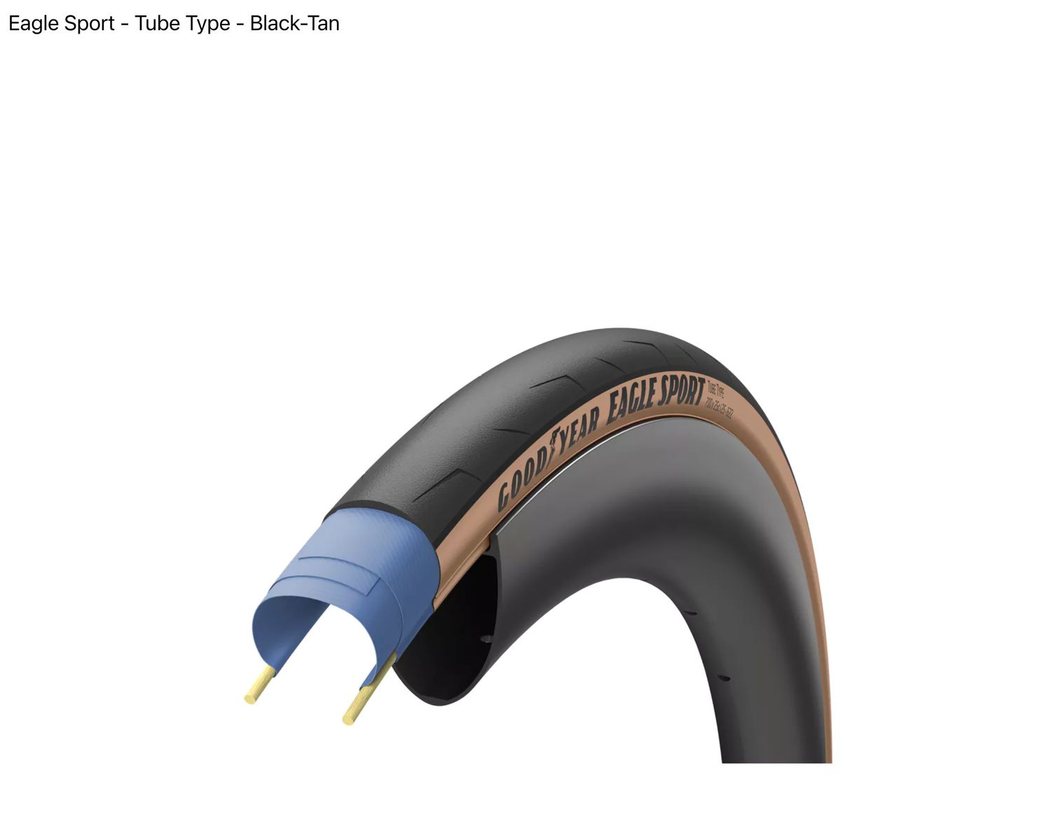 Goodyear Eagle  Sport Road Bike Folding Tyre Black/Tan 700X30