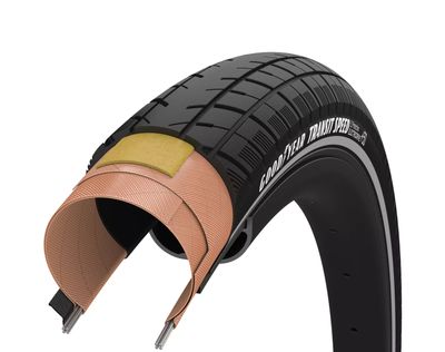 Goodyear Transit Speed Road Bike Tyre - 700 x 35 - Black (700x35c)