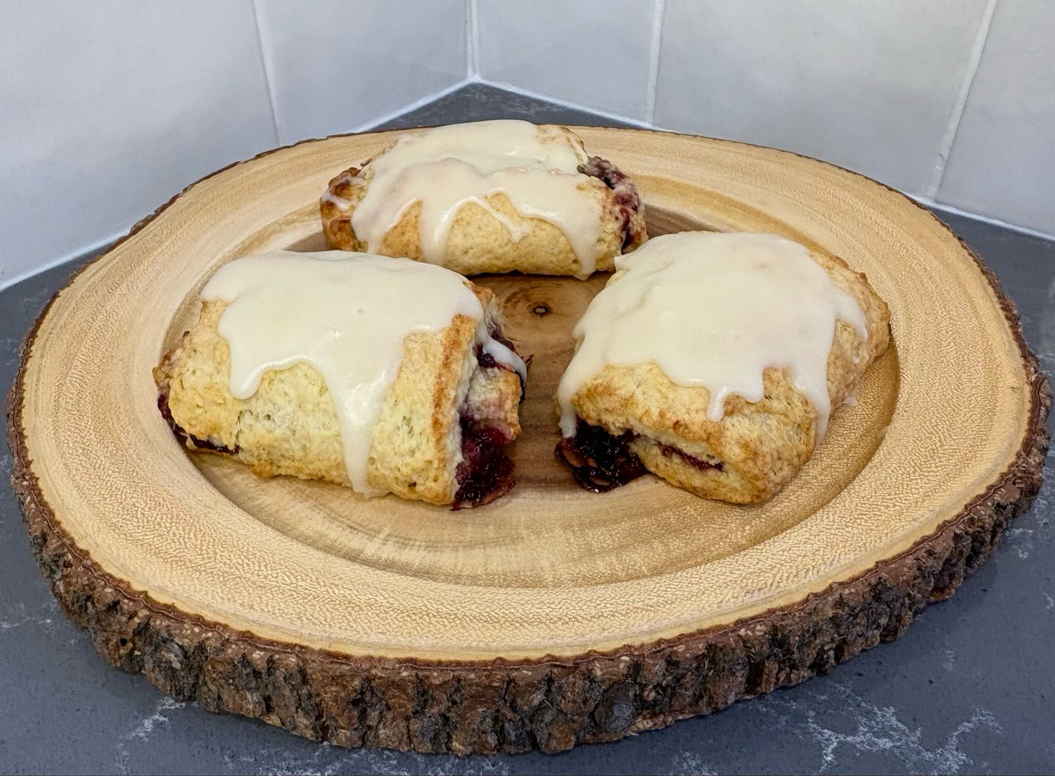 Vanilla Plum Scones (6 Scones)