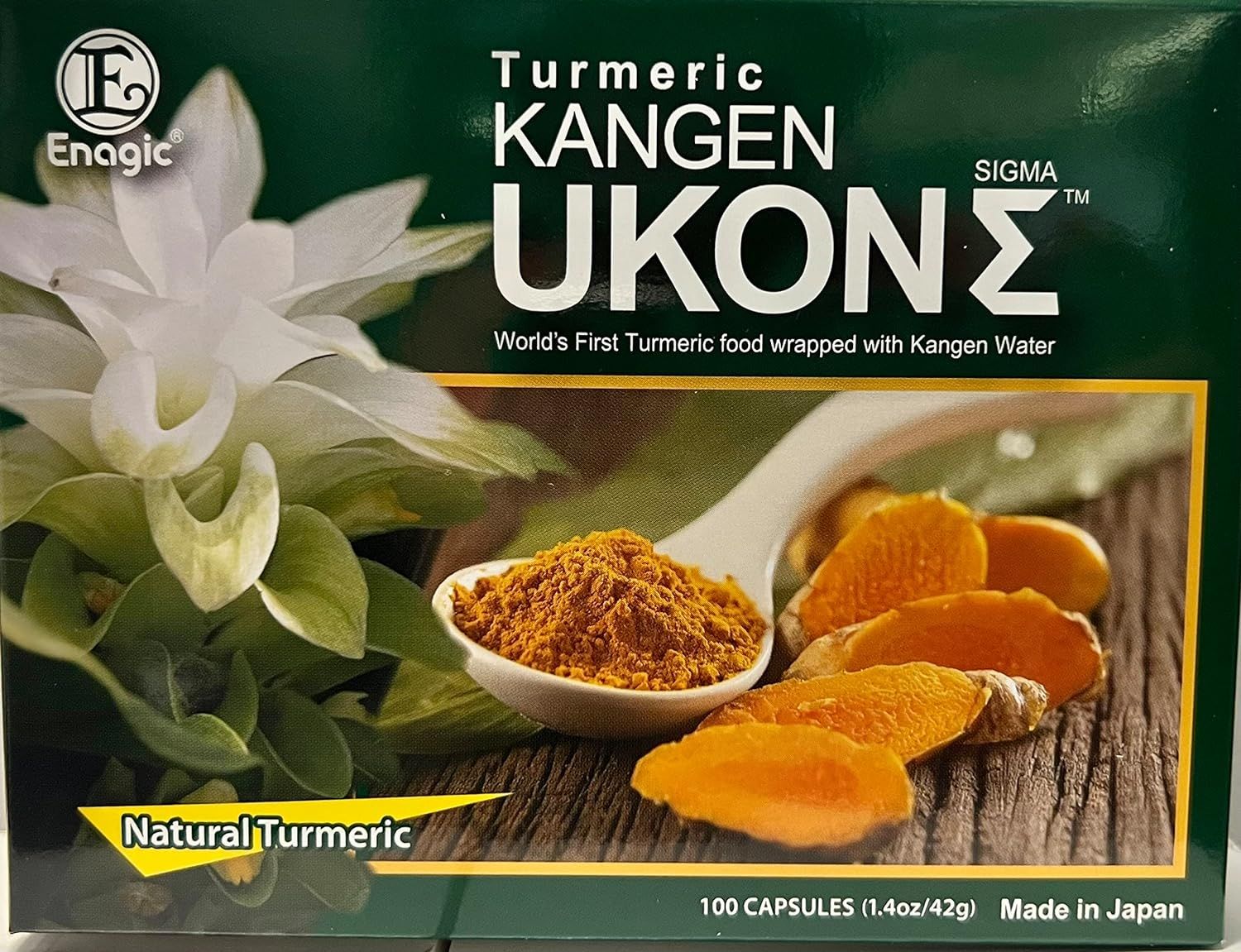 Authentic Kangen Ukon Turmeric by ENAGIC 100% Organic Capsules