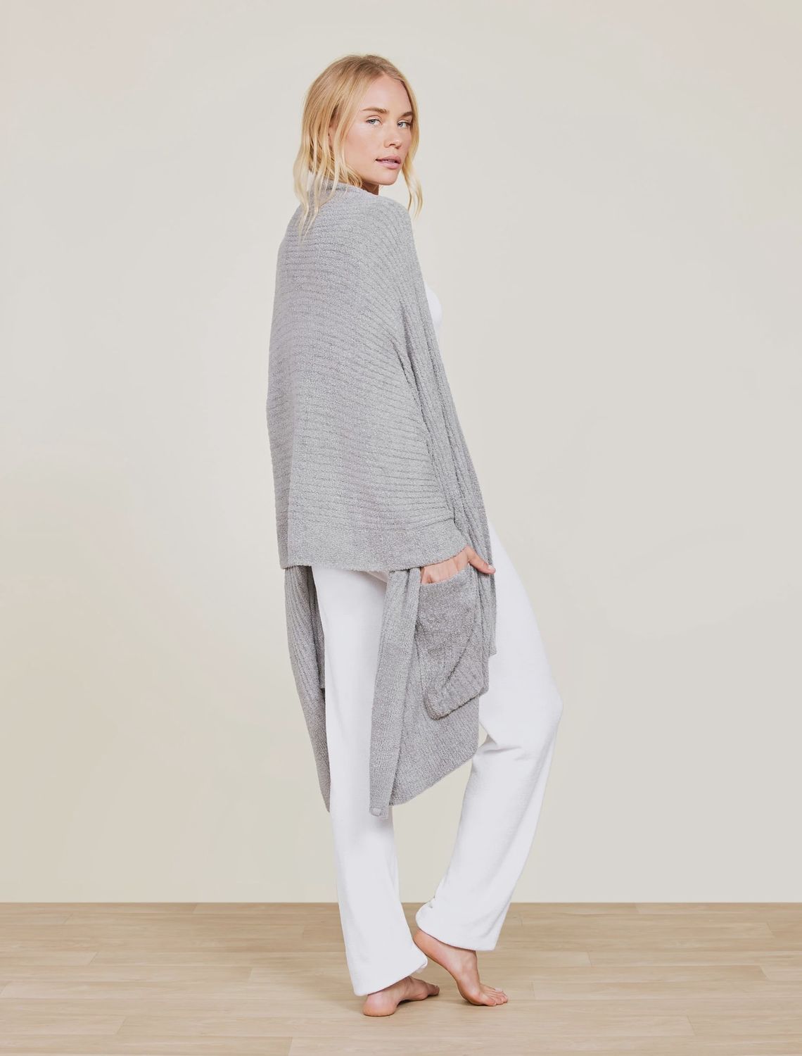 Barefoot Dreams CozyChic Lite Travel Shawl, Color: Dove Gray