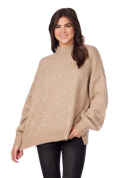 Mudpie Novie Sweater, Size: S/M, Color: Tan