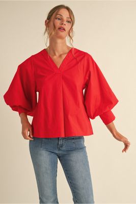 Jodifl Solid V-neck Top