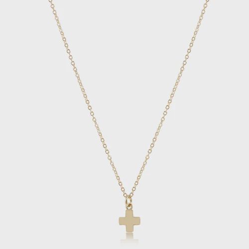Enewton - 16&quot; Signature Cross Small Gold Charm Necklace