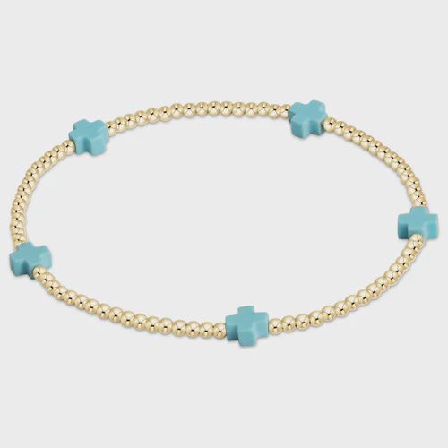 Enewton - 2mm Gold Signature Small Cross Bracelet