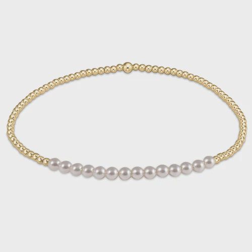Enewton - Beaded Bliss Pearl Gold Bracelets, Style: 4mm