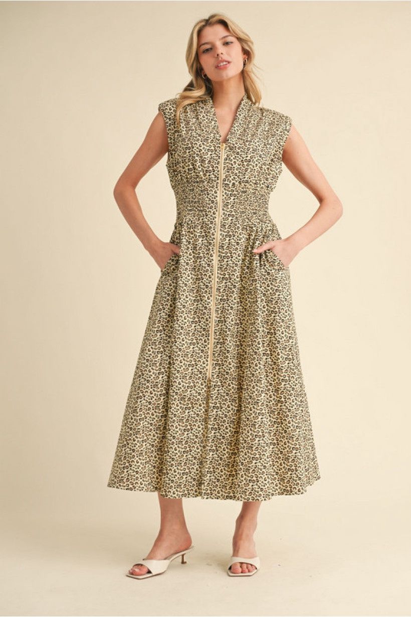 Jodifl Leopard Midi Dress