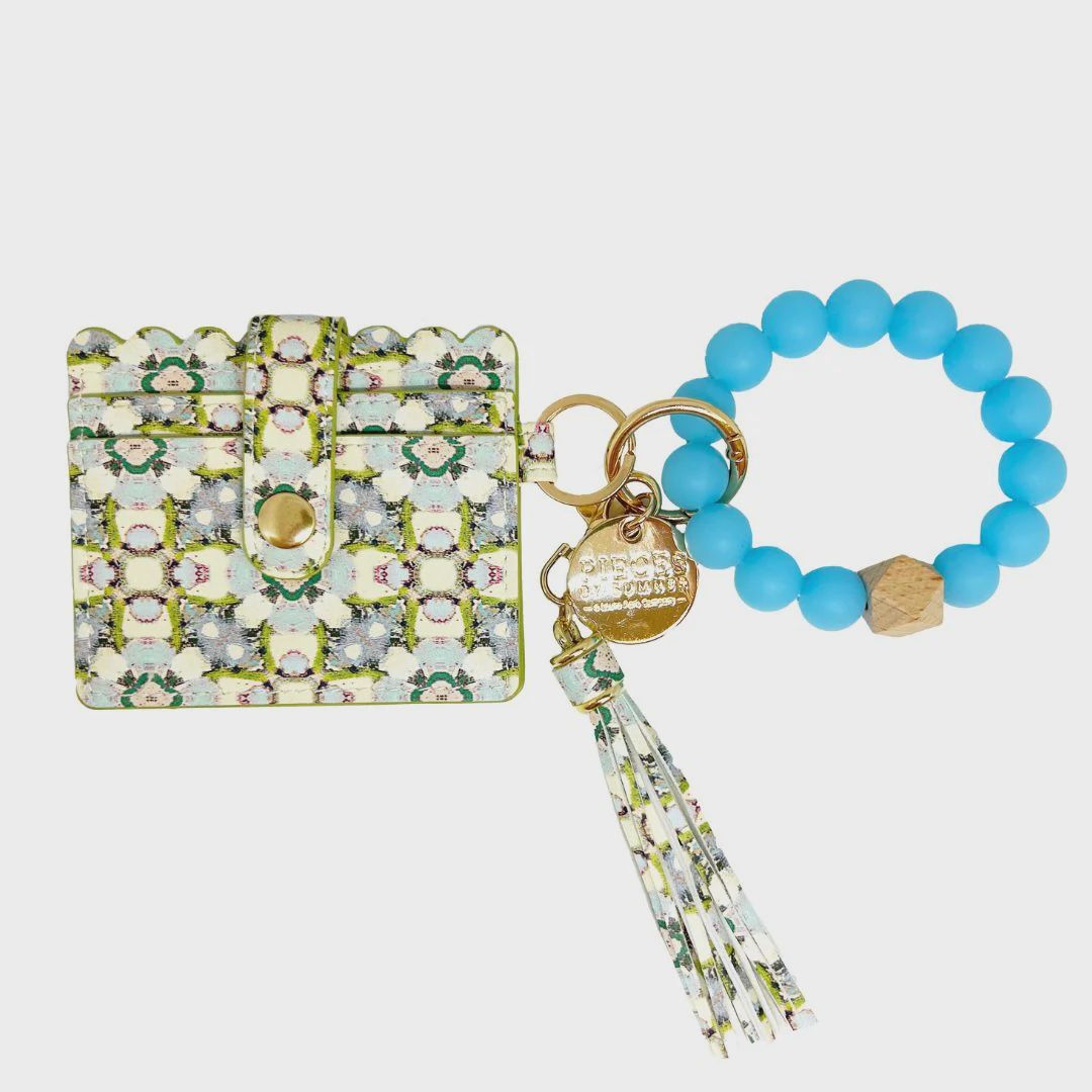 Laura Park Keychain Wristlet Wallet, Pattern: Petunia