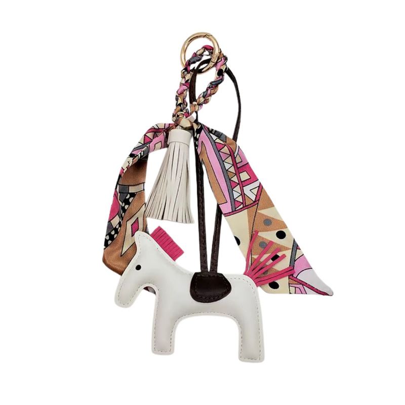 Leather Horse &amp; Scarf Bag Charm