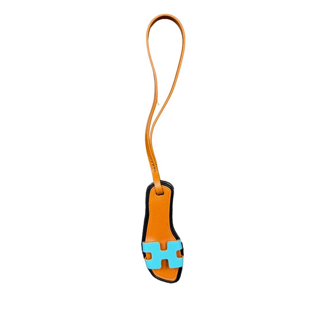Leather Shoe Bag Charm, Color: Blue