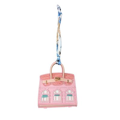 Leather Detail Tote Bag Charm