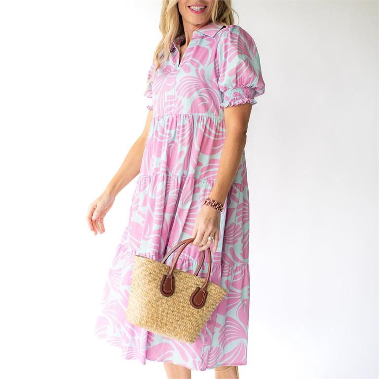 Mary Square Dress Molly Sail Away Blue