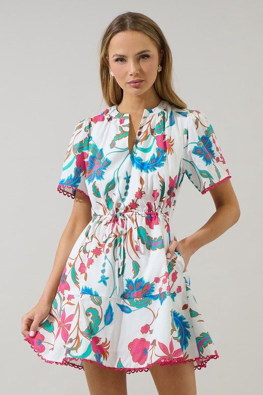Sugarlips Izzie Floral Bouse Shift Mini Dress