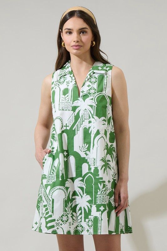 Sugarlips Nala City Lexya Collared Shift Mini Dress