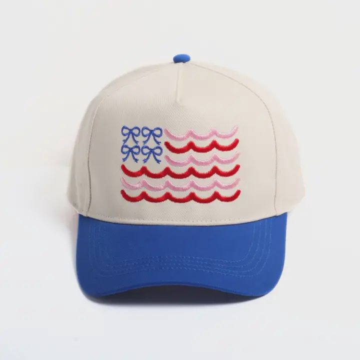 Embroidered Bow USA Flag