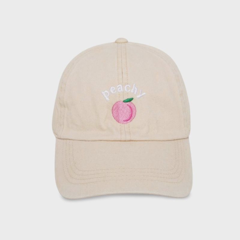 Embroidered Peachy Hat