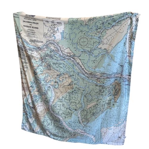Savannah River Map Blanket