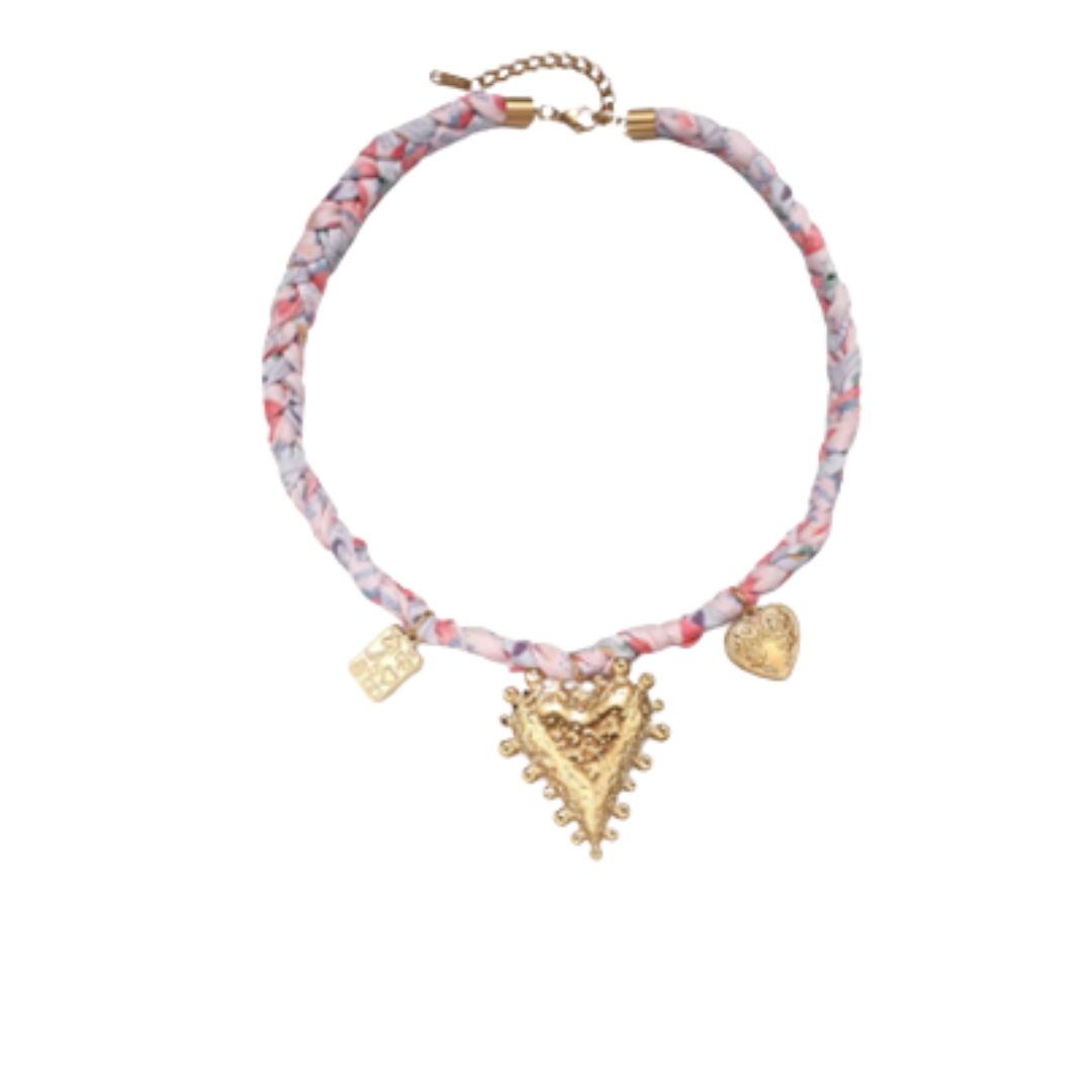 Braided Scarf Necklace, SHAPE: Purple Heart