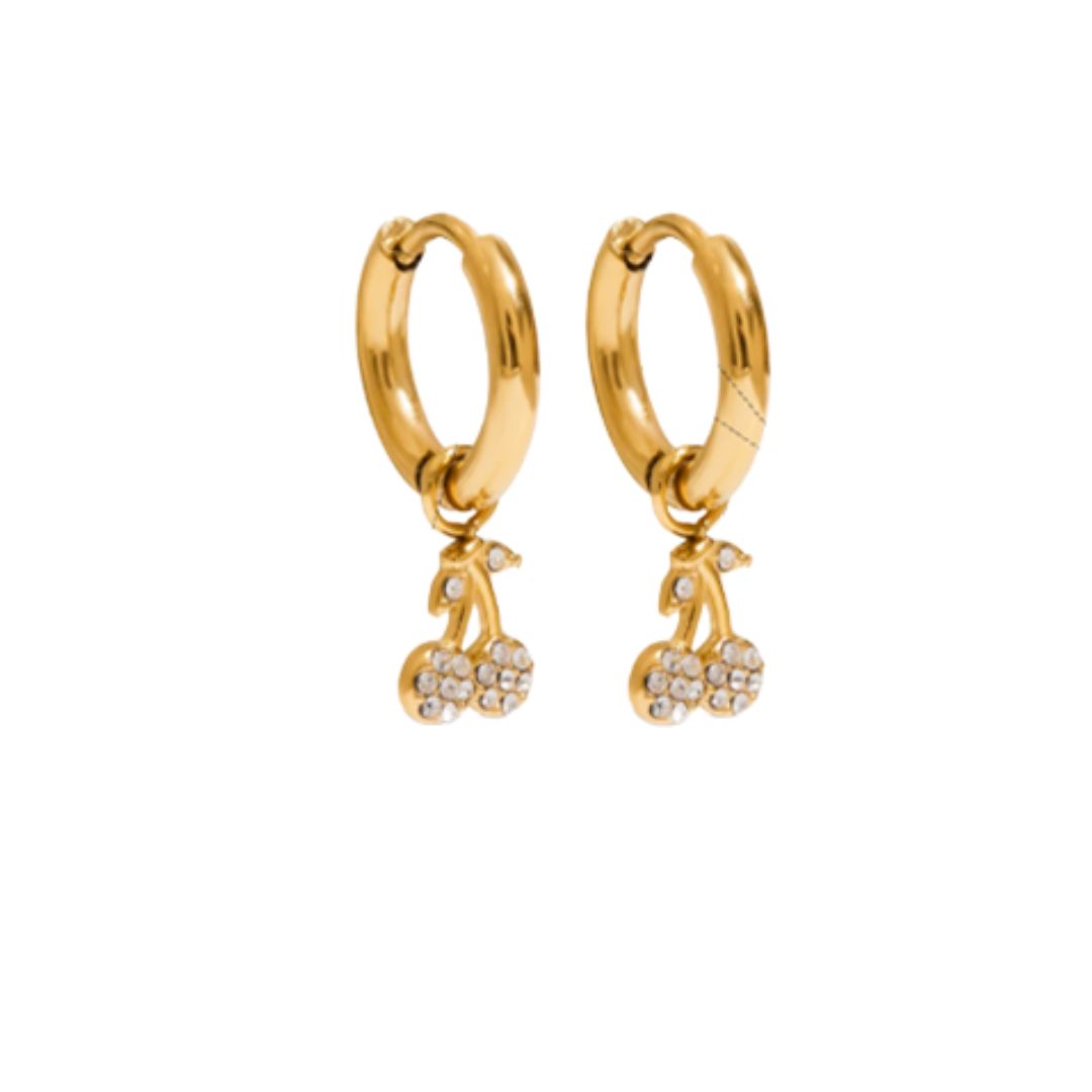Cherry Hoop Earring